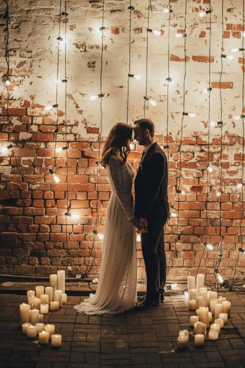 bridebook.co.uk bride and groom in an industrial wedding venue