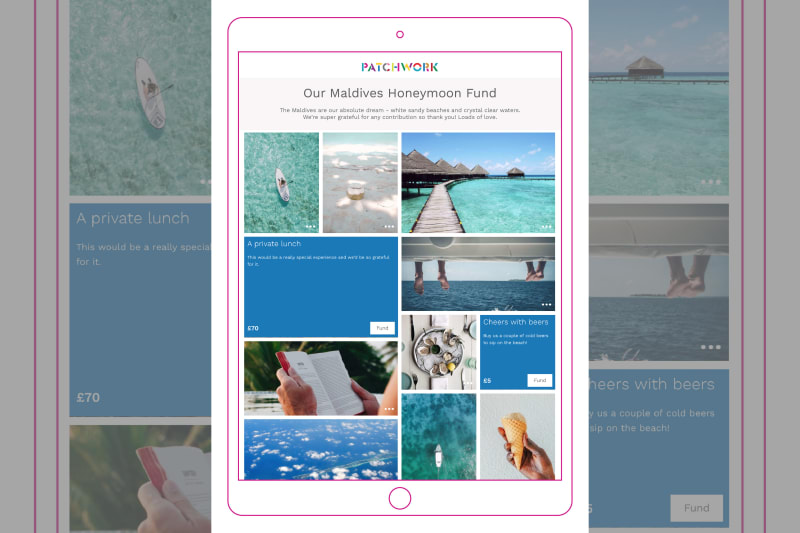 Patchwork Maldives honeymoon fund