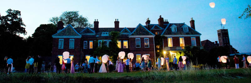 Countryside Venue with glowing lanterns