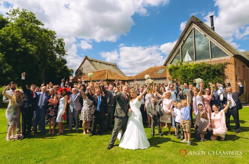 People at outdoor wedding in beautiful ceremany