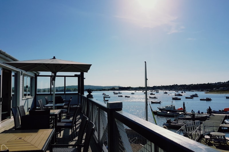 amazing view of the sea at the balcony of Bembridge Sailing Club