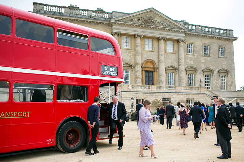 A Red Double Decker and Outdoor Reception in Oxfordshire