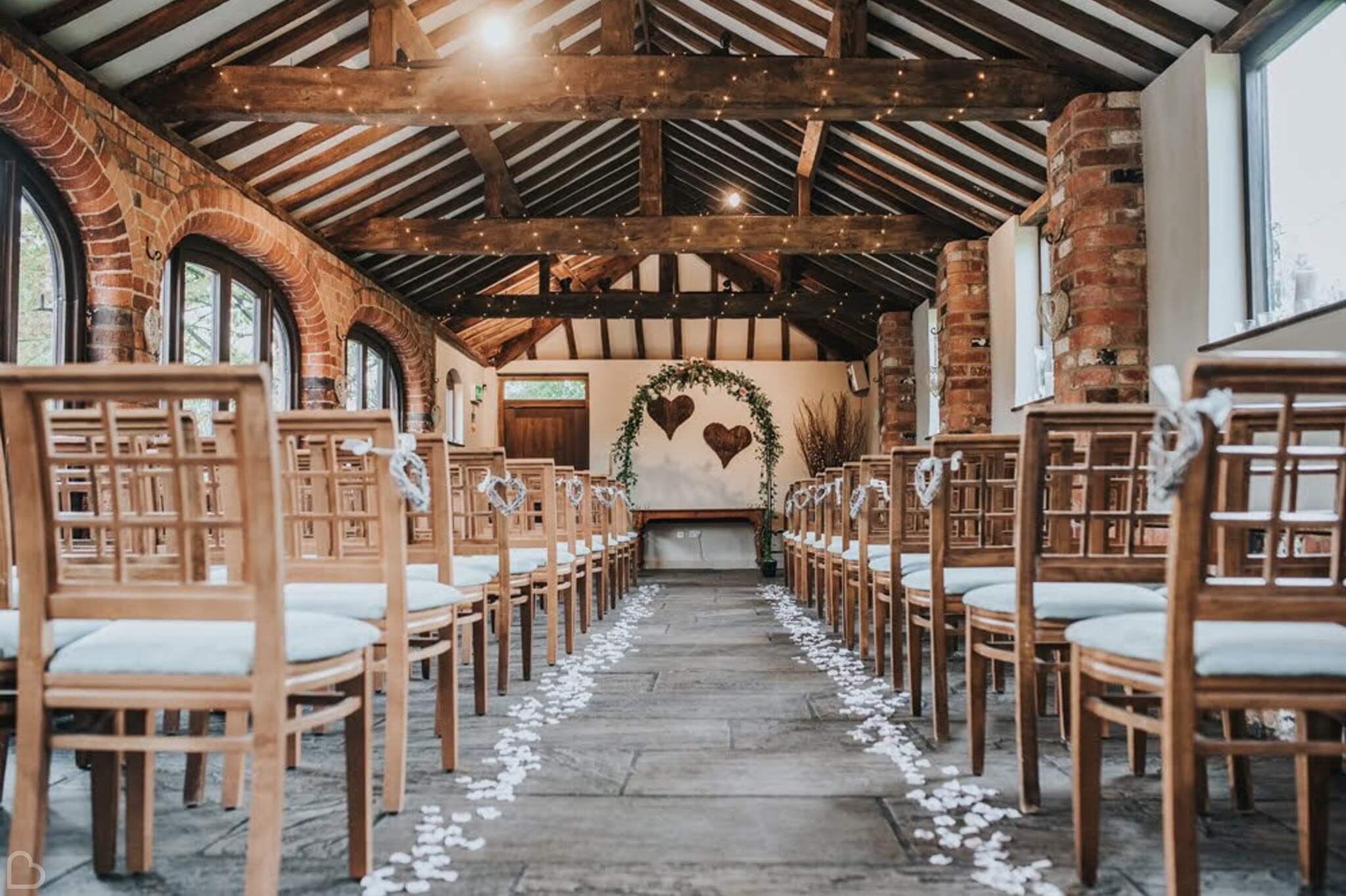 Dodmor House wedding venue set up for wedding ceremony.