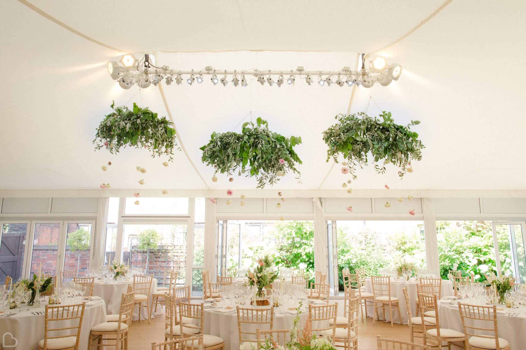 fulham palace marquee set up for a wedding