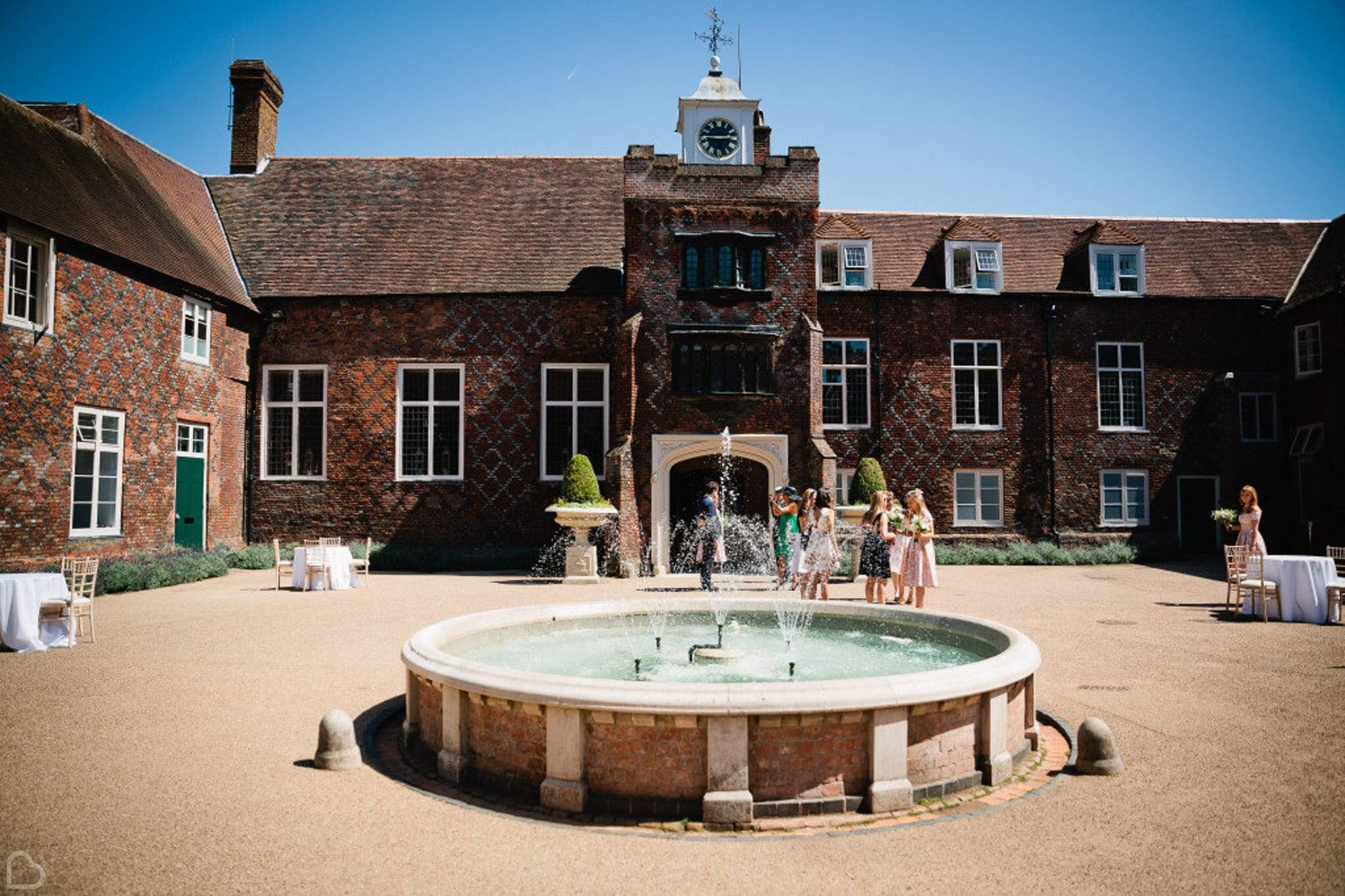 fulham palace fountain outside on a sunny day