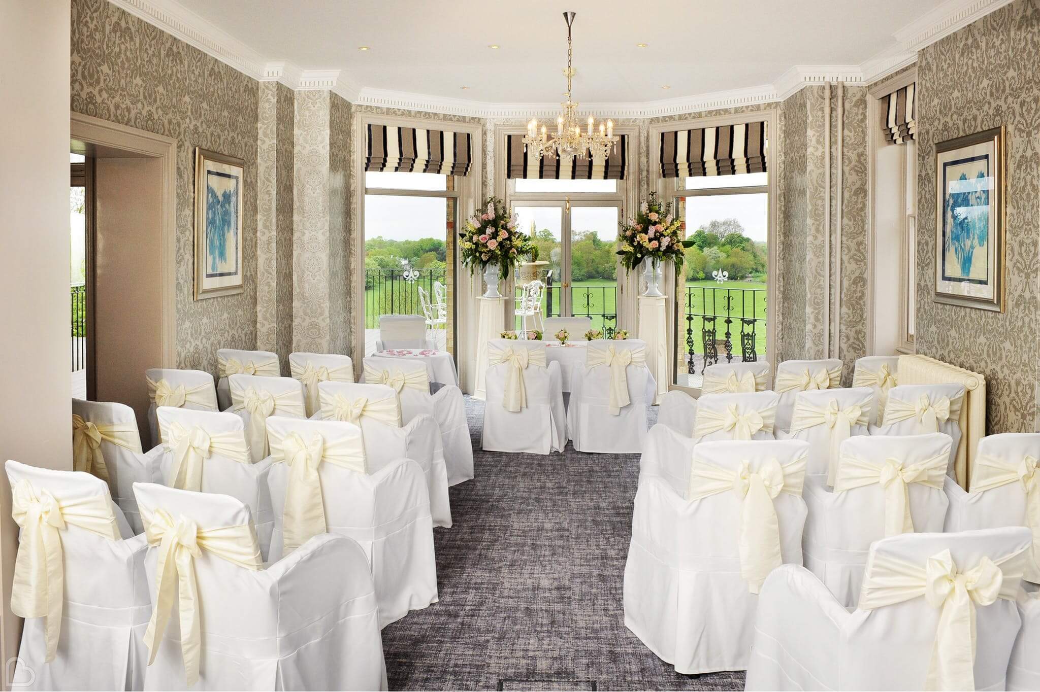 the petersham hotel small room set up for wedding ceremony