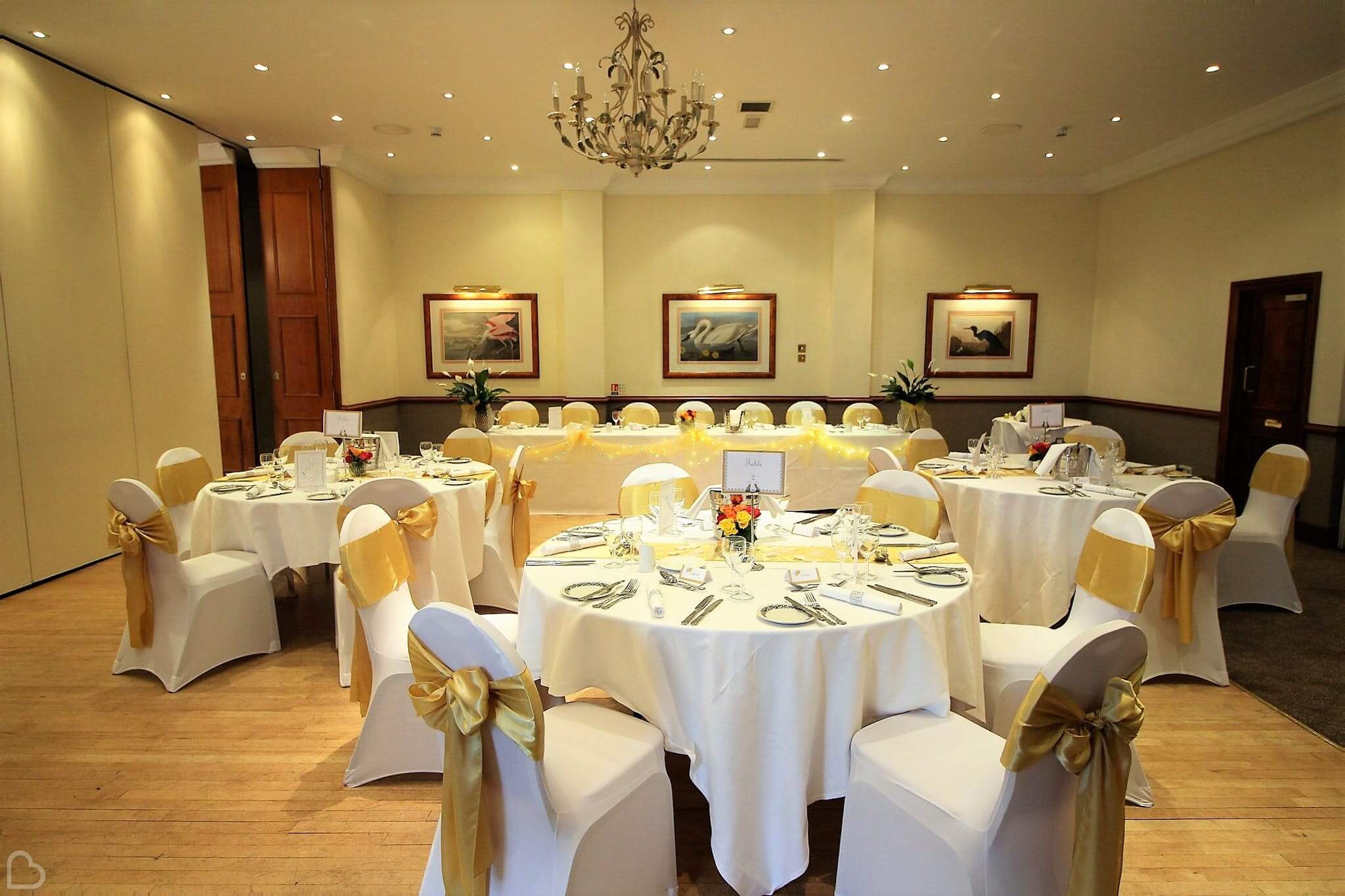 best western ship hotel tables set for a wedding meal