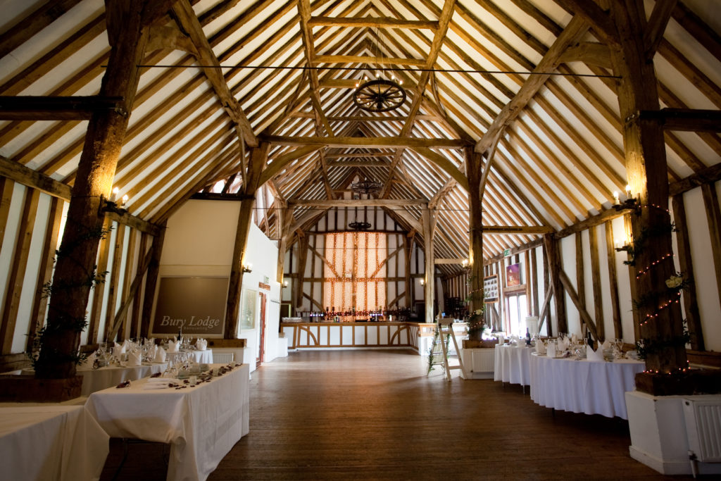 bury lodge ready for a wedding party