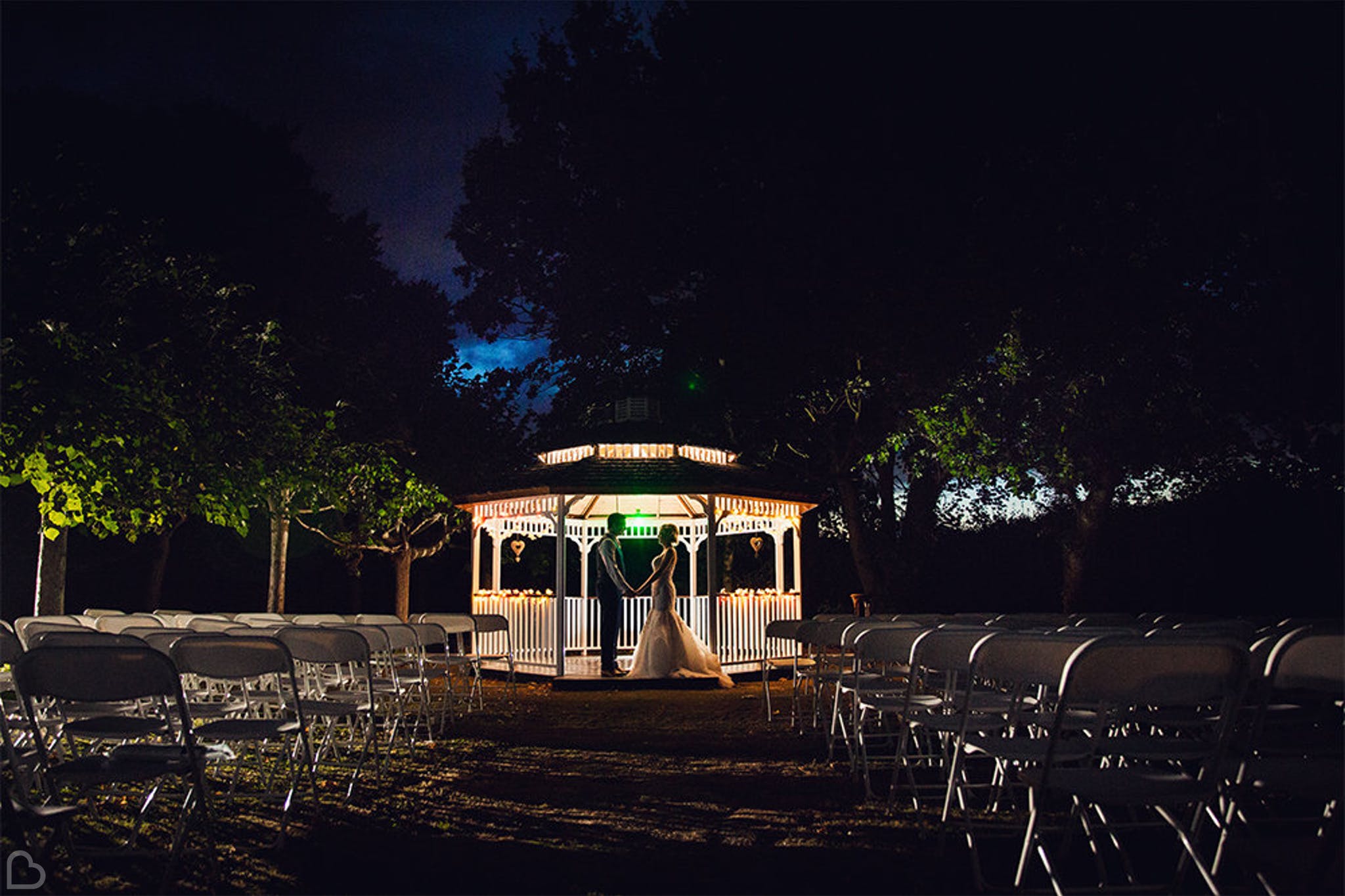 Greenwoods Hotel & Spa gazeebo at night