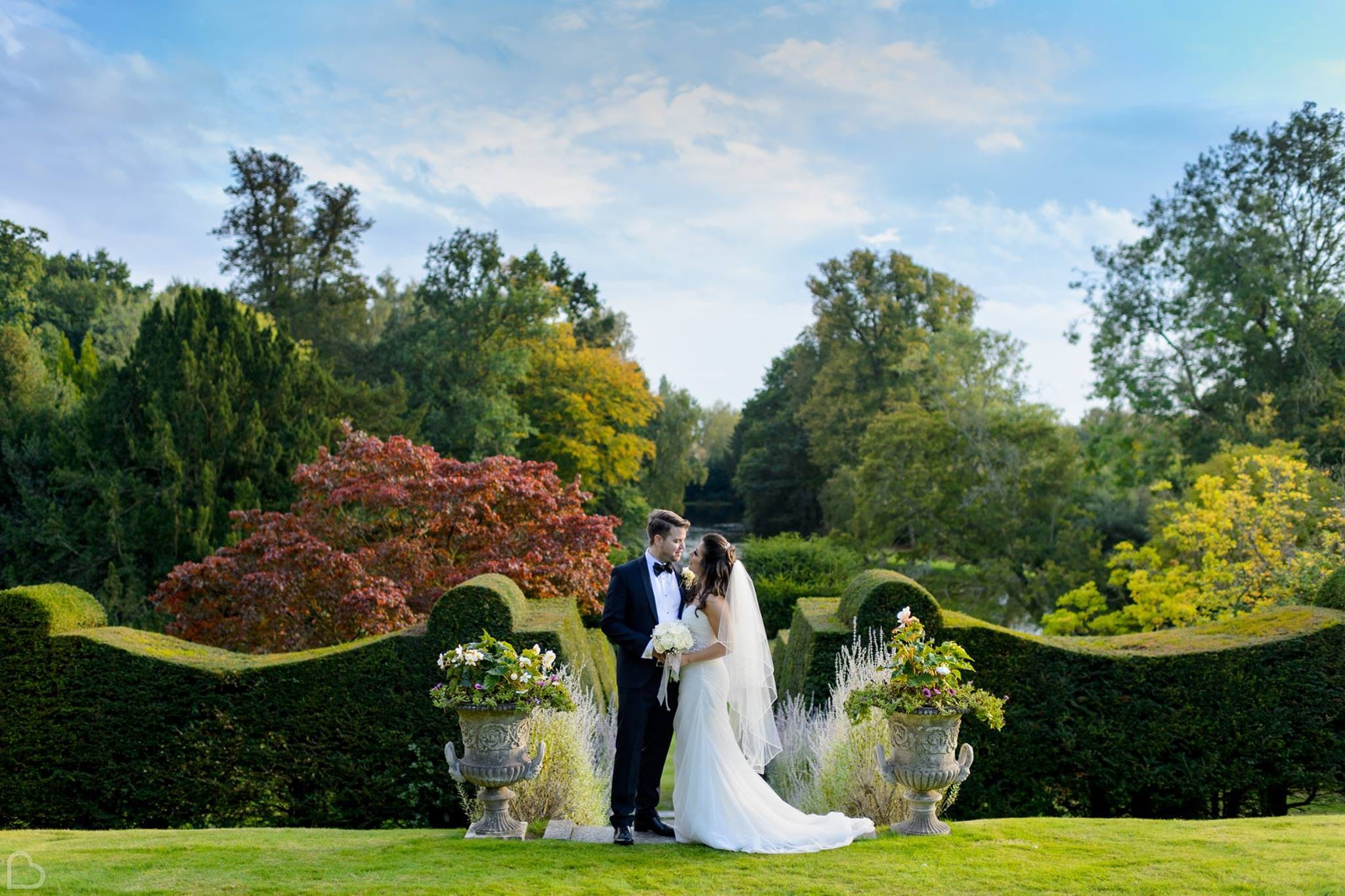 Newlyweds at Heddingham Castle