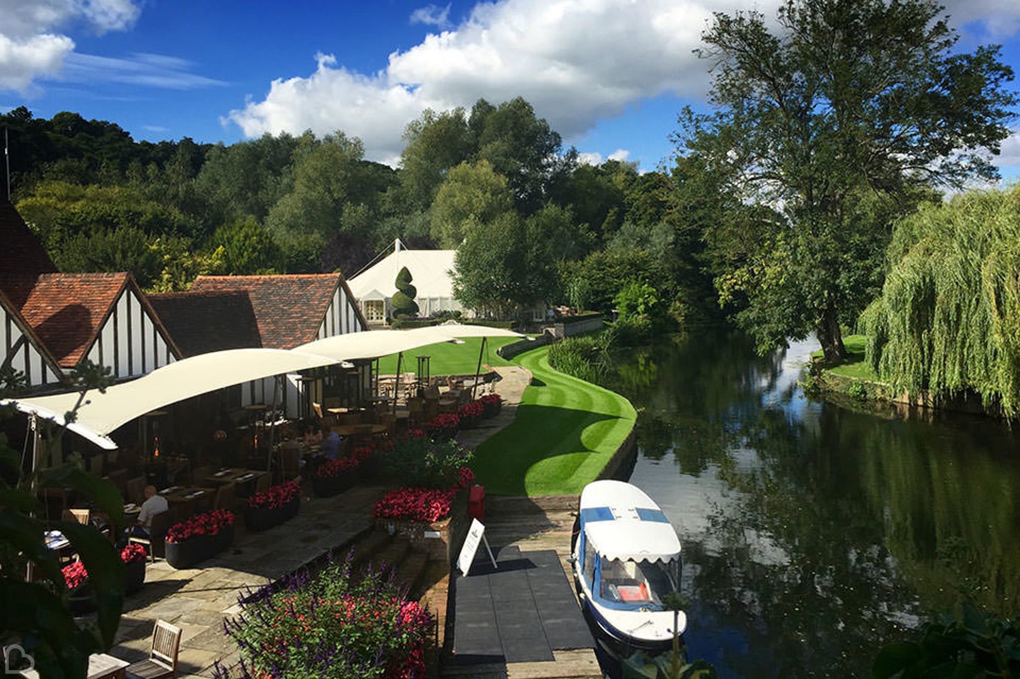 Lake at Le Talbooth an outdoor wedding venue in Essex