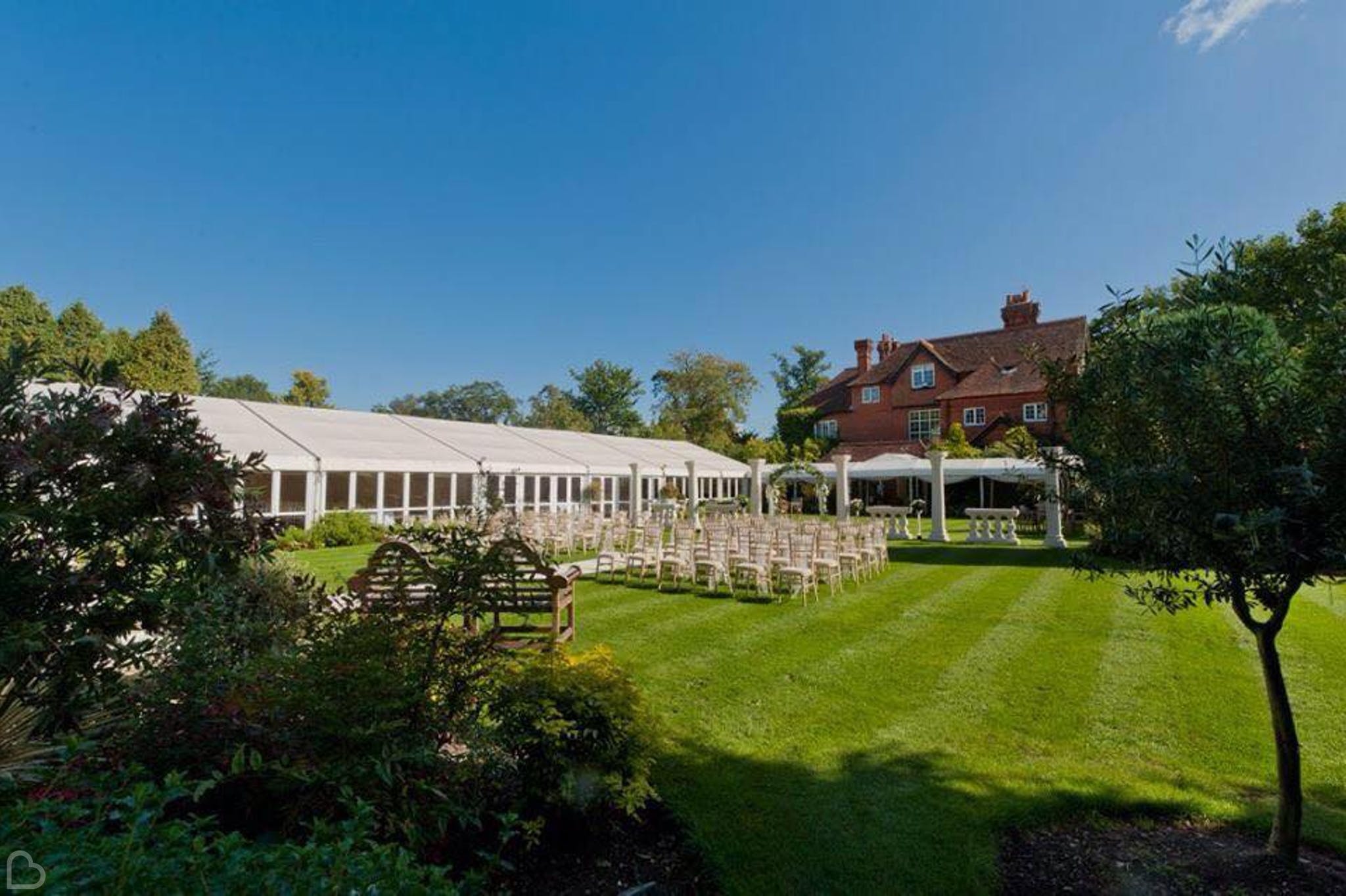 Trunkwell House set up for a wedding ceremony