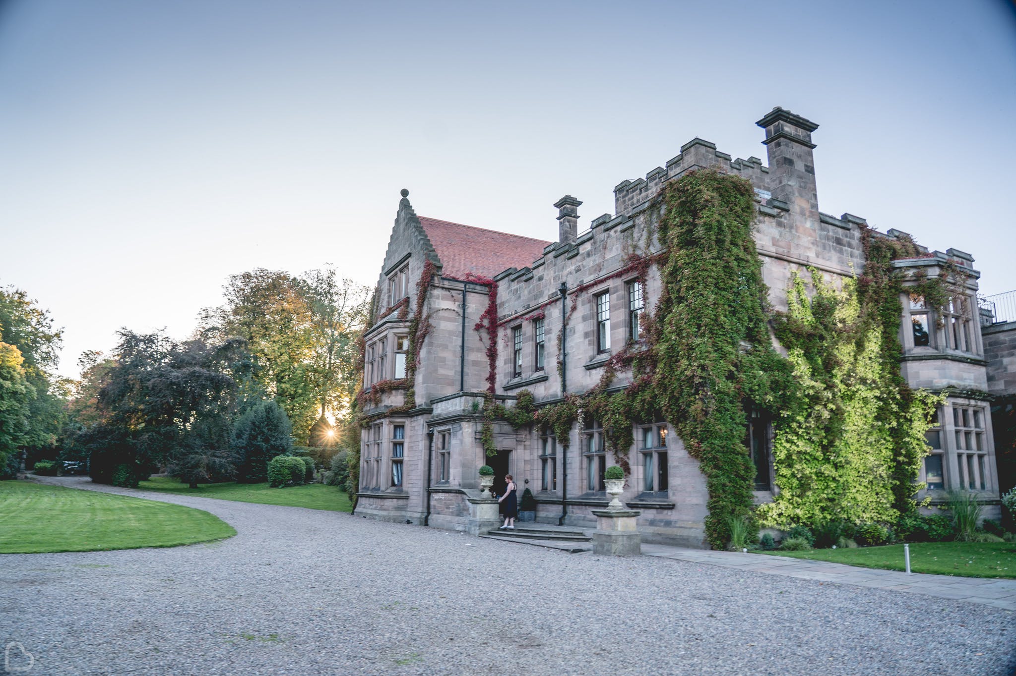 Ellingham Hall manor house on a sunny day