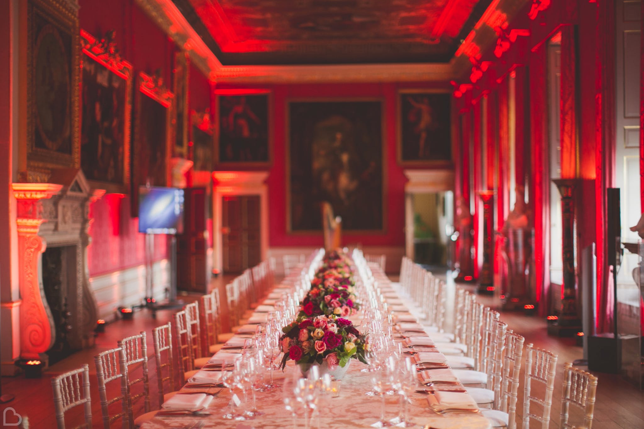 Kensington Palace dining room in London.