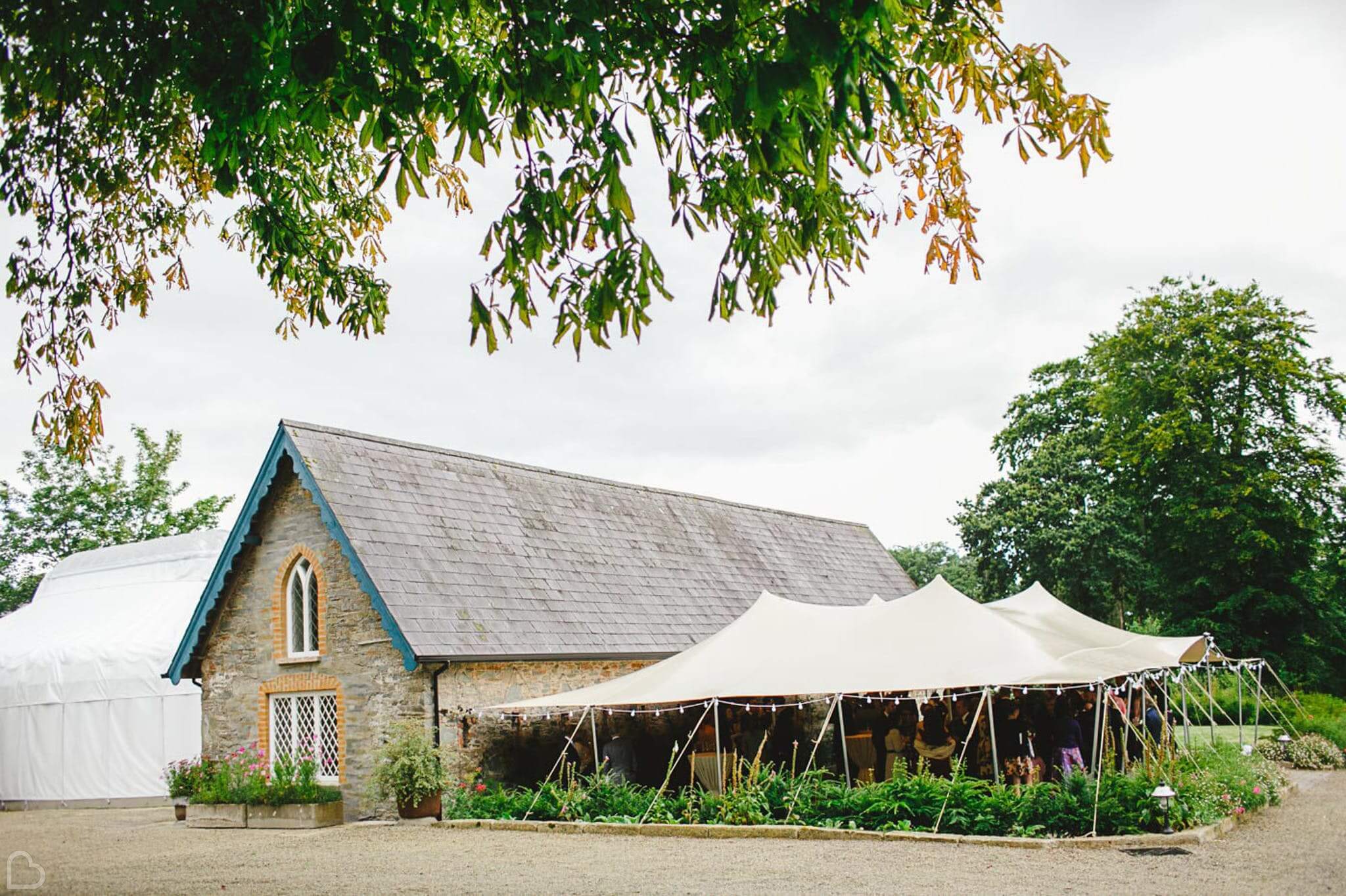 Old Court Chapel Weddings with a marquee set up for a wedding venue