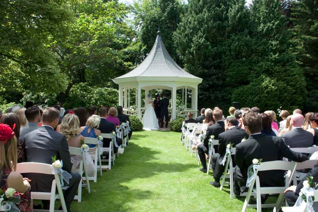 Gazeebo wedding ceremony at The Orangery in Maidstone.