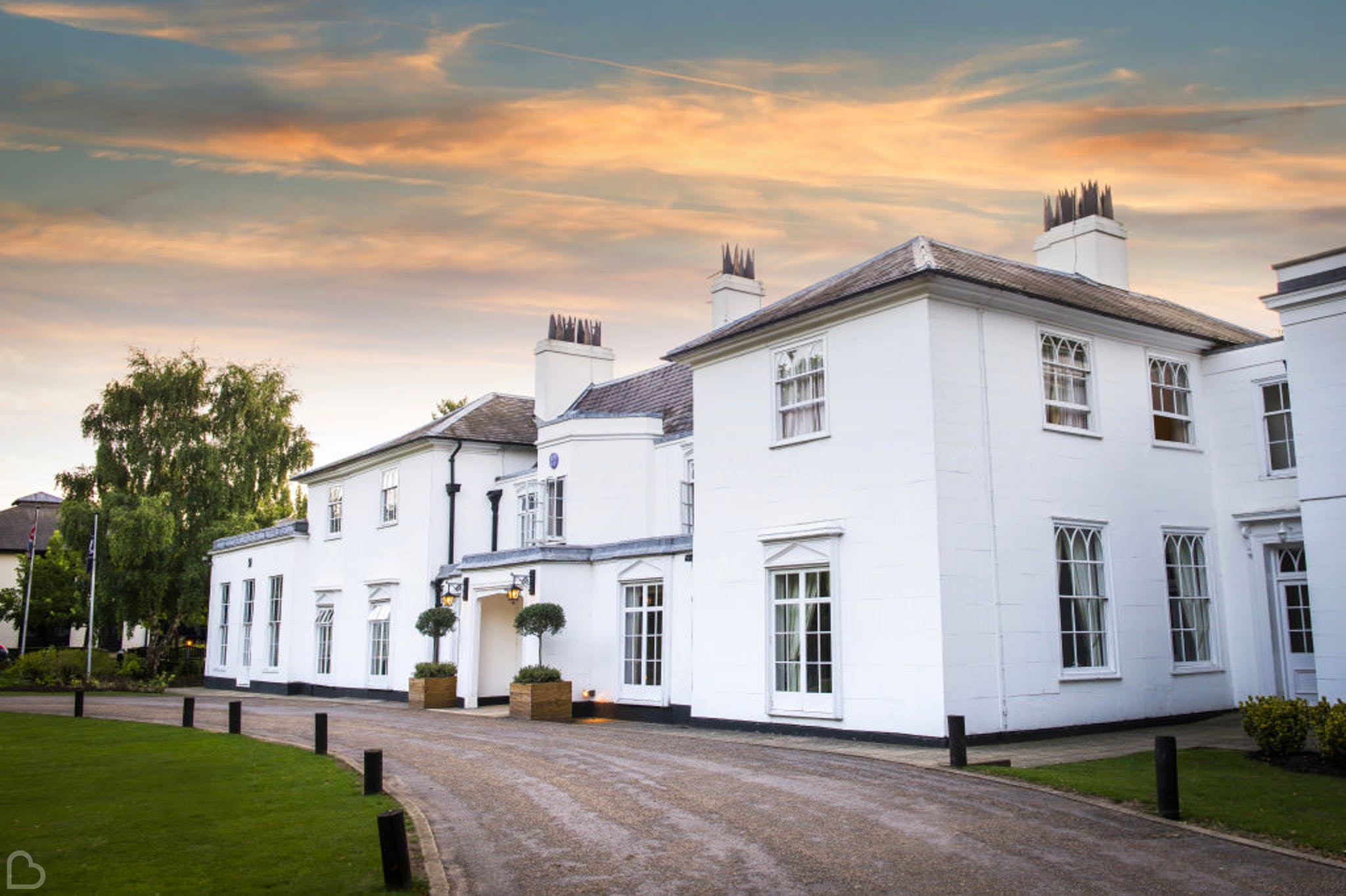 Gilwell Park London at sunset.