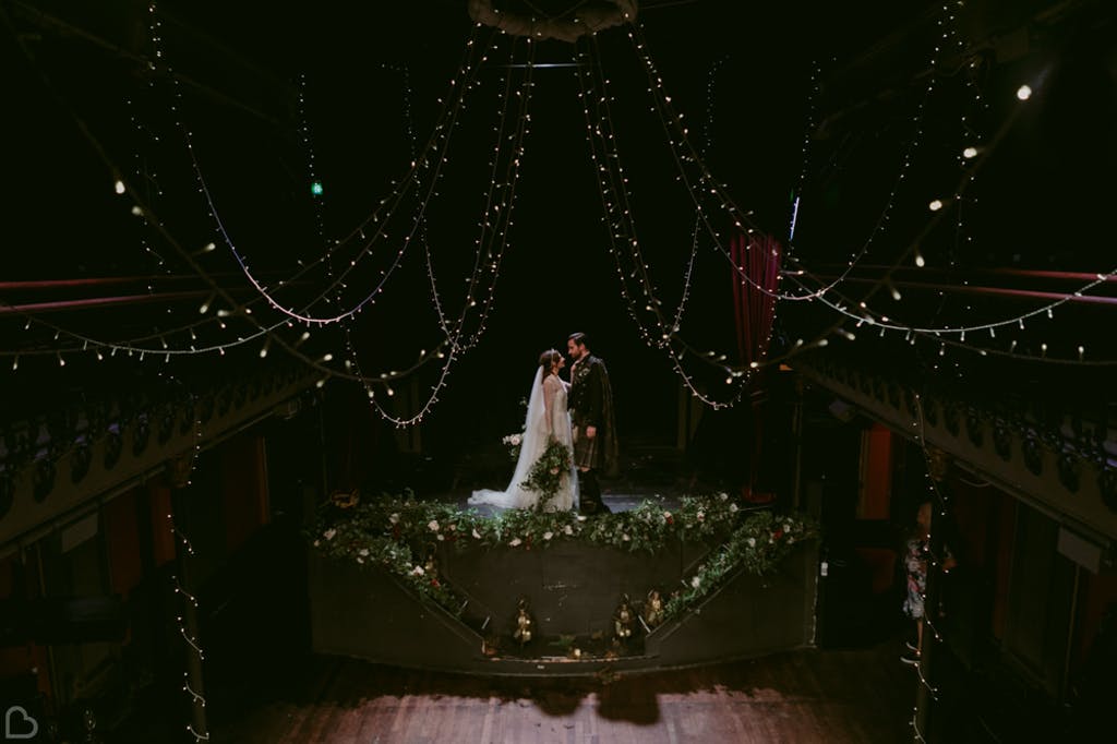 artistic newlyweds shot at hoxton hall.