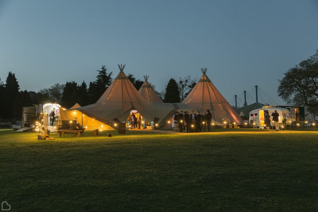 Vanstone park tents at night.