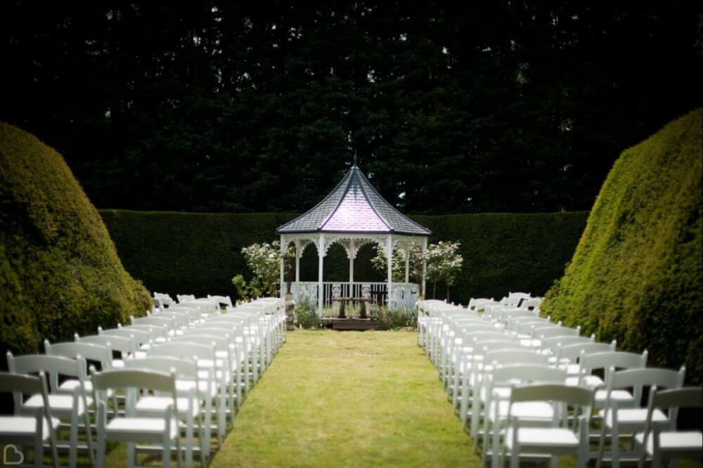 The garden gazebo.