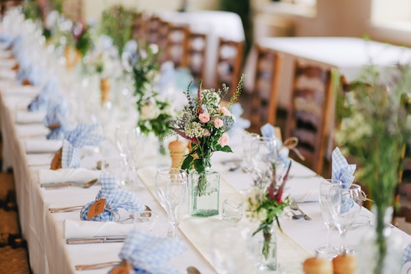 barn wedding table