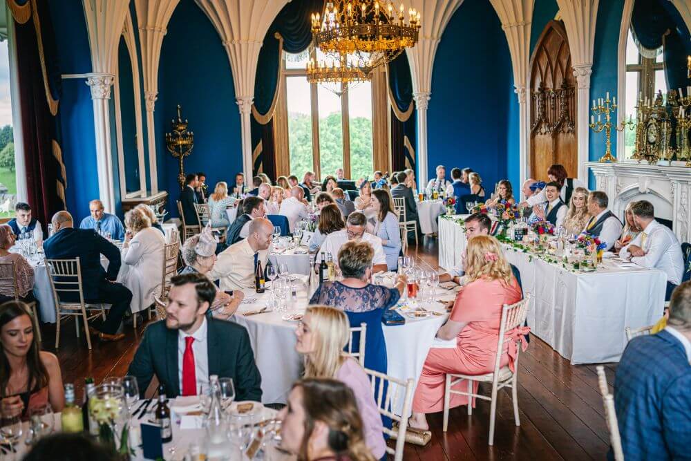 The dinner inside the castle.