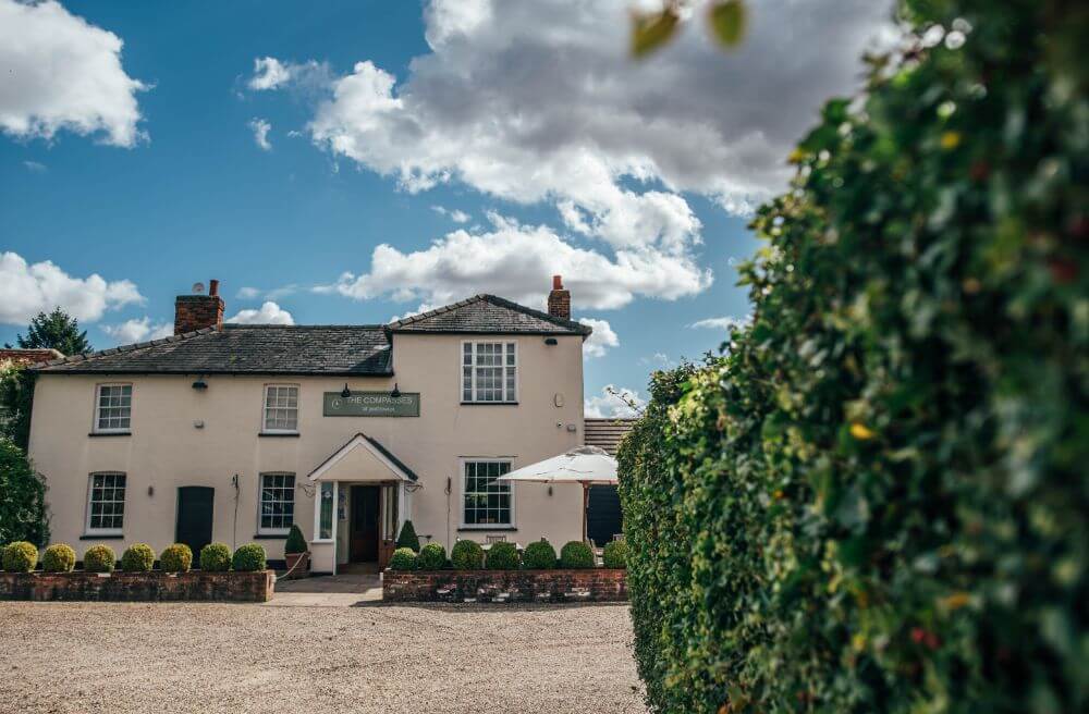 The house appears white with a black ceiling.