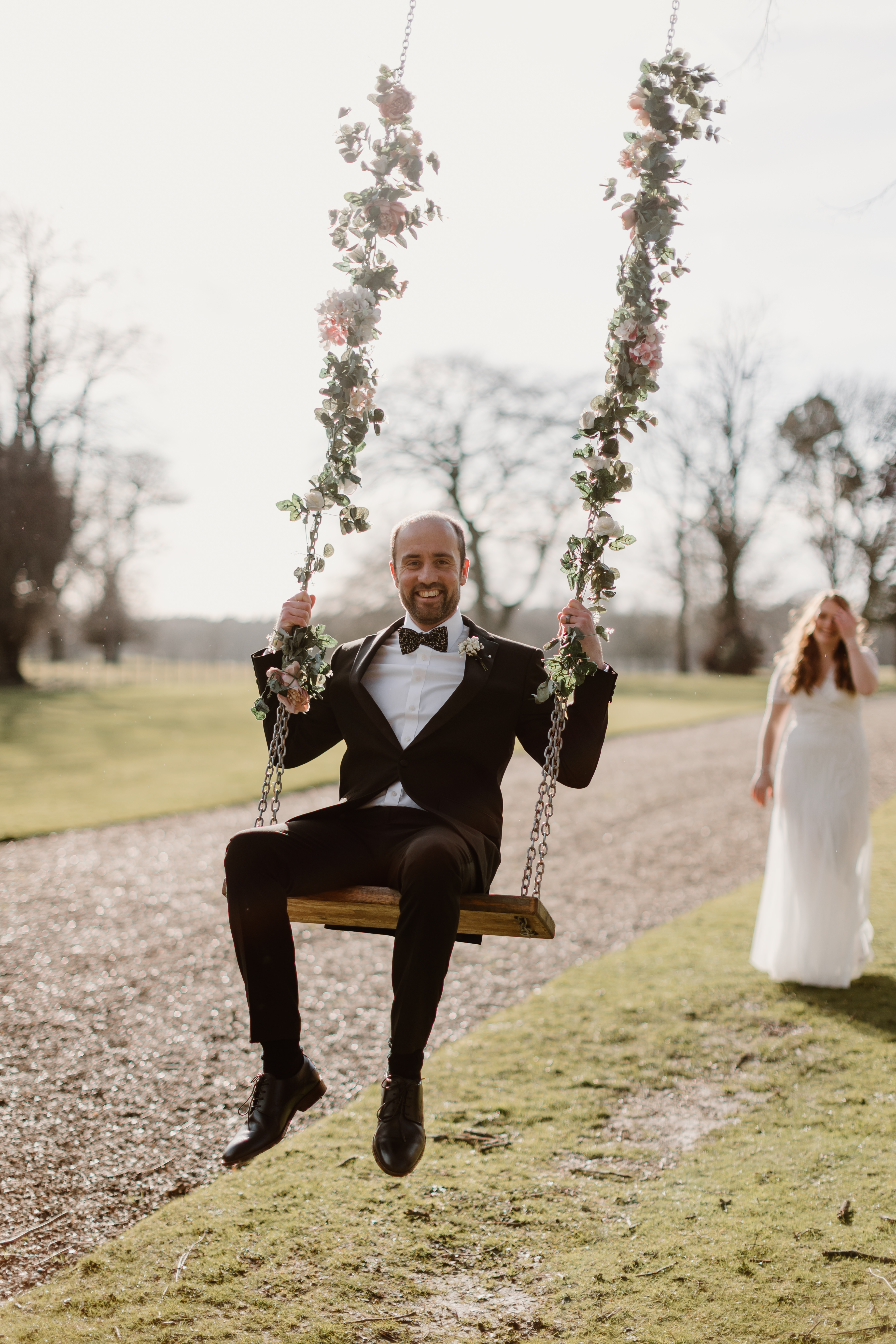 Faye smiling on her wedding day