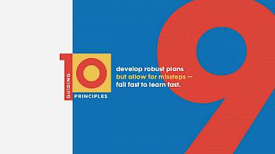 Brightline's Principle #9 – Develop robust plans but allow for missteps — fail fast to learn fast