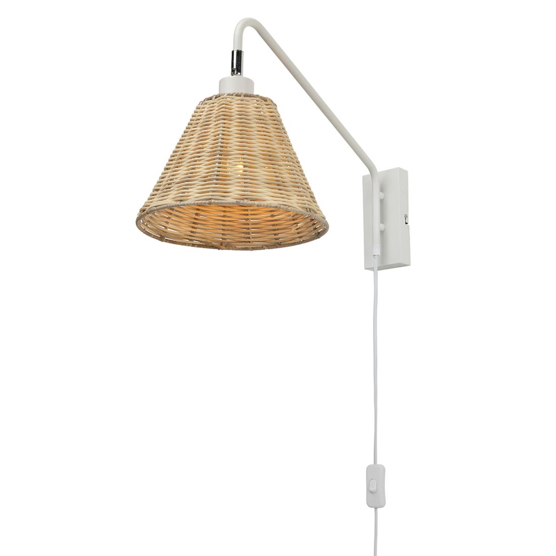 DIY Plugin Wall Light with Natural Shade Brilliant