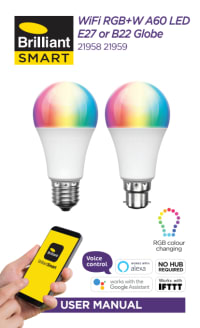 Buy the Brilliant Smart WiFi LED RGB Smart Light Bulb B22, 800