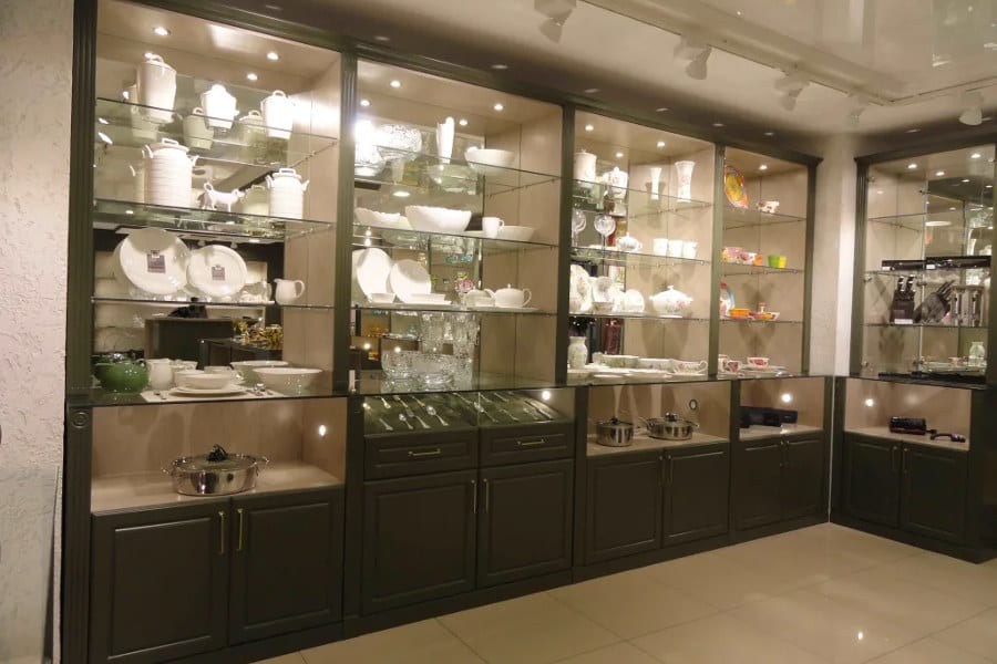 Торговая мебель для посуды Изготовление, ремонт, модернизация торговой и корпусной мебели в Москве - Торговая мебель для посуды