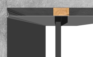 Крепление верхней направляющей к потолку .2