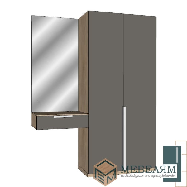 Шкаф Монако Оникс 3 + столик с зеркалом.1