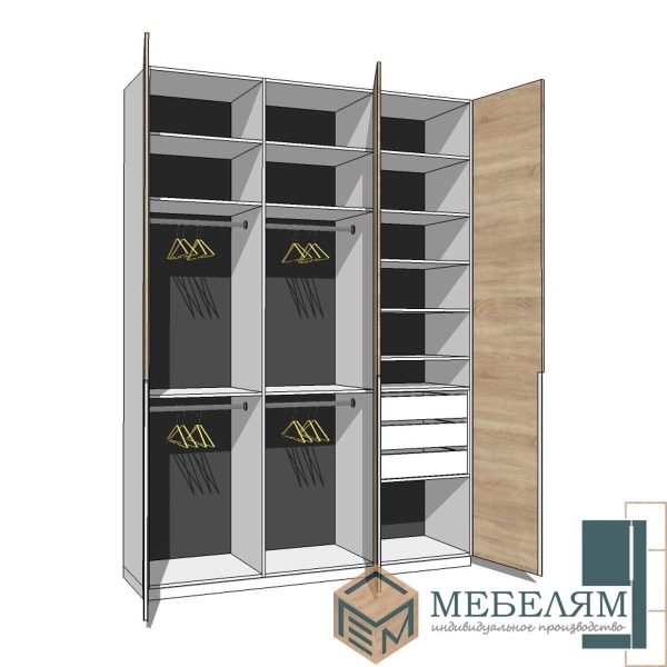 Шкаф Монако Дуб 2