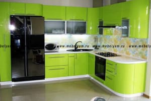 Торговая и корпусная мебель,Шкафы-купе и Двери купе от производителя в Брянске. - Кухня на заказ (МДФ) Зелёный