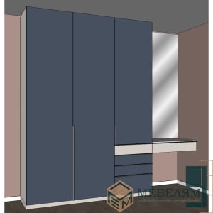 Шкаф Альпийский Шёлк + косметический стол с Зеркалом Шкаф Альпийский Шёлк + косметический стол с Зеркалом