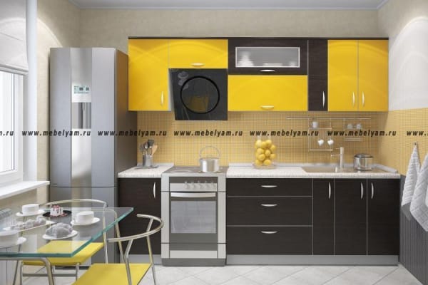 Кухня на заказ (МДФ) Жёлтый