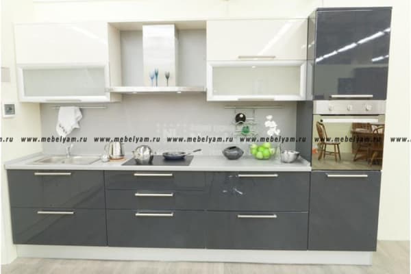 Кухня на заказ (МДФ) Серый