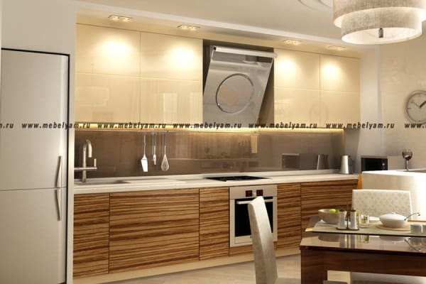 Кухня на заказ (МДФ) Зебрано