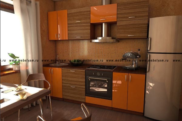 Кухня на заказ (МДФ) Зебрано