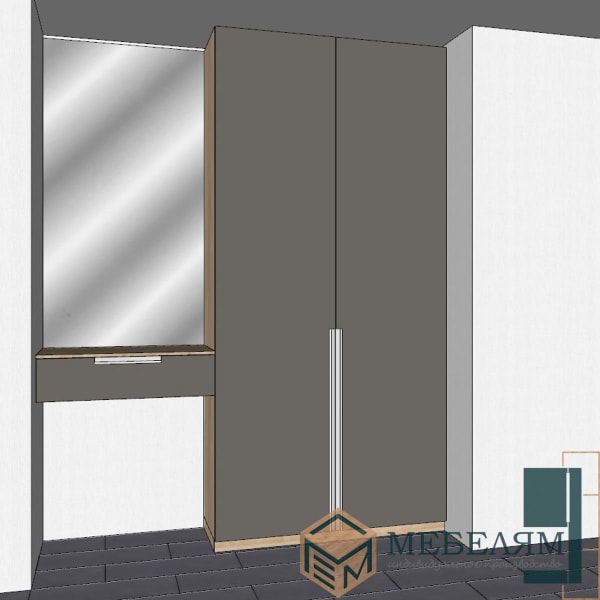 Шкаф Монако Оникс 3 + столик с зеркалом.2