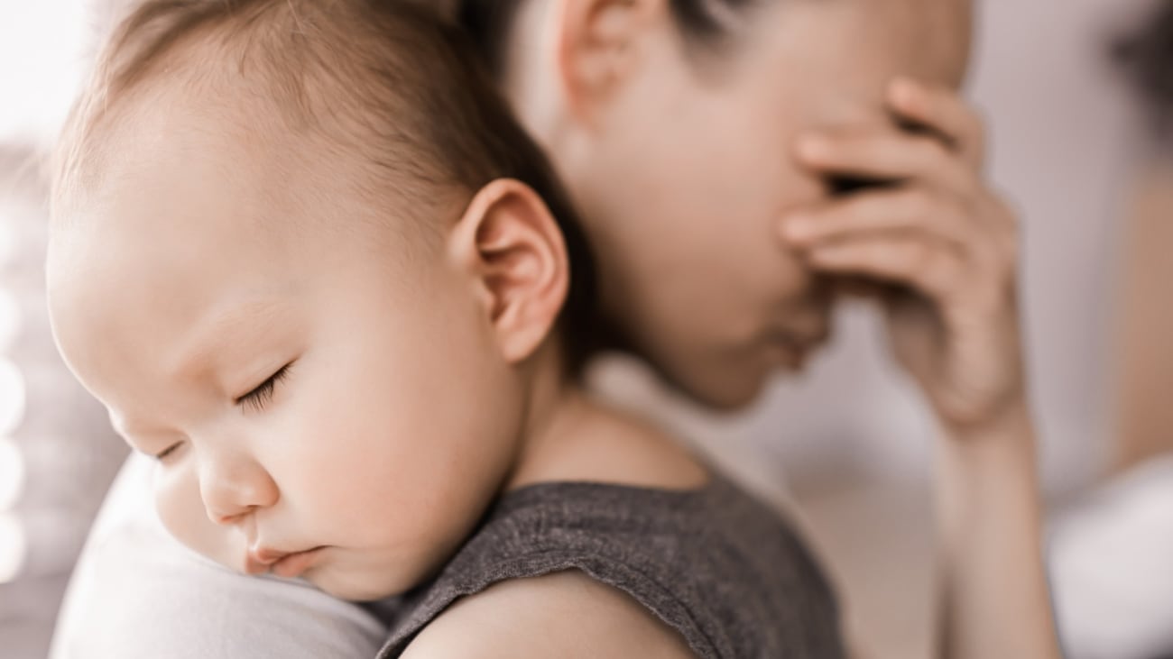 New research from Cedars-Sinai shows that there could be a link between postpartum depression and irregular immune system responses. Photo by Getty.