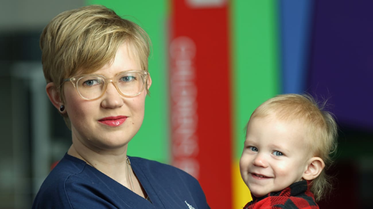 LJ, with his mom, pediatric nurse Alena Fuhrman, has come a long way since ED visits that could not pin down the cause of his episodes of rapid breathing.