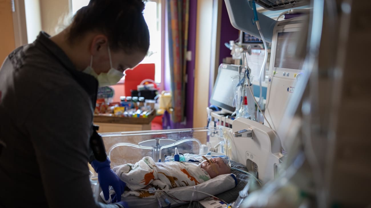 nurse and baby