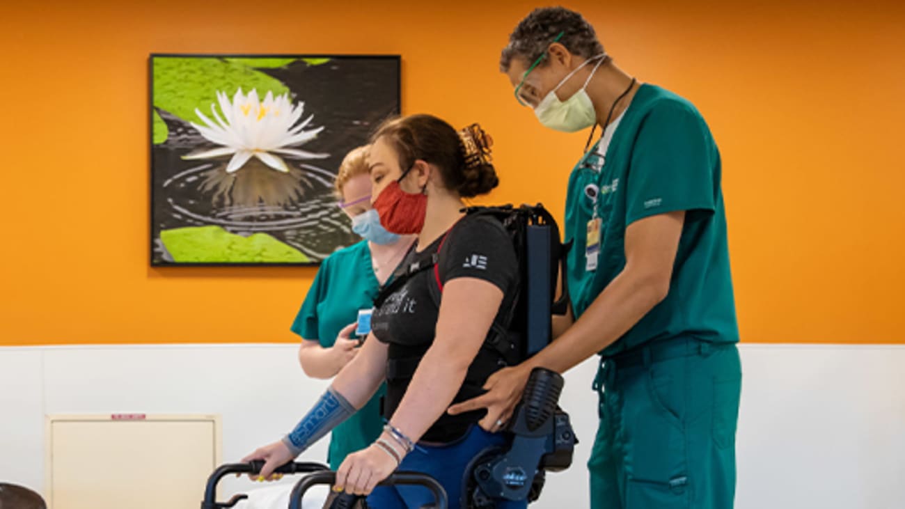 Hit by a Boulder from 30 Feet Above, Patient Learning How to Walk Again at TGH