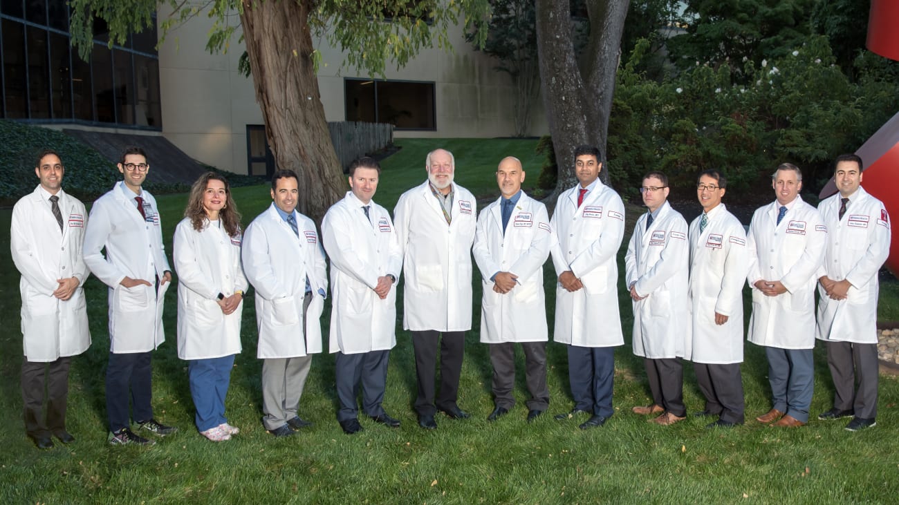 From left to right: Eric M. Ghiraldi, DO; Joshua Cohn, MD, FPMRS; Rosalia Viterbo, MD, FACS; Steve Sterious, MD, FACS; Alexander Kutikov, MD, FACS; Richard Greenberg, MD, FACS; Robert Uzzo, MD, MBA, FACS; Jay Simhan, MD, FACS; Marc C. Smaldone, MD, MSHP, FACS; David Y.T. Chen, MD, FACS; Andres F. Correa, MD; Justin I. Friedlander, MD