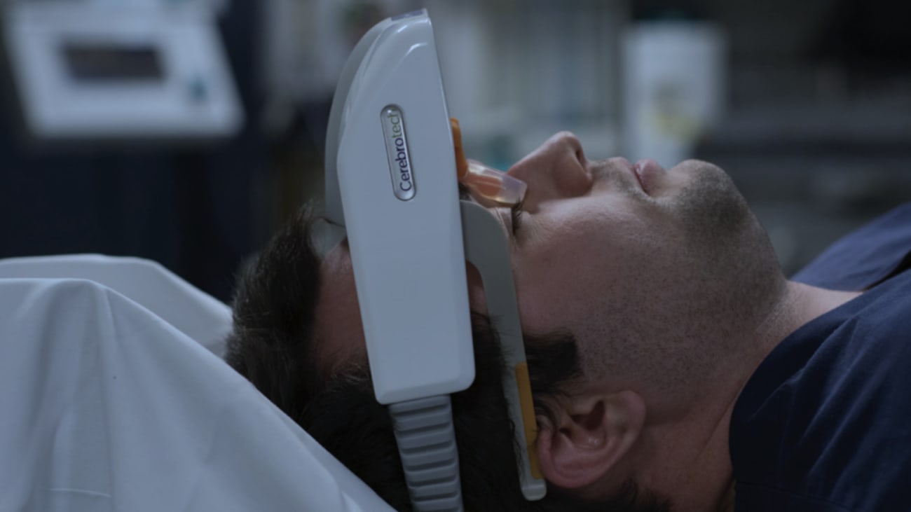 The VIPS device, worn like a visor, can detect emergent large-vessel clots in patients with suspected stroke.