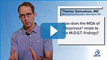 How does the MOA of Rhopressa® relate to the M.O.S.T. findings?