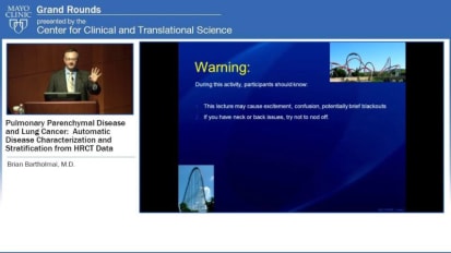 Grand Rounds (CME): Pulmonary Parenchymal Disease and Lung Cancer: Automatic Disease Characterization and Stratification from HRCT Data